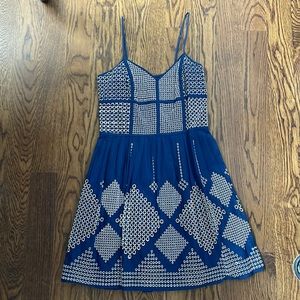 Parker Blue & White Eyelet Dress